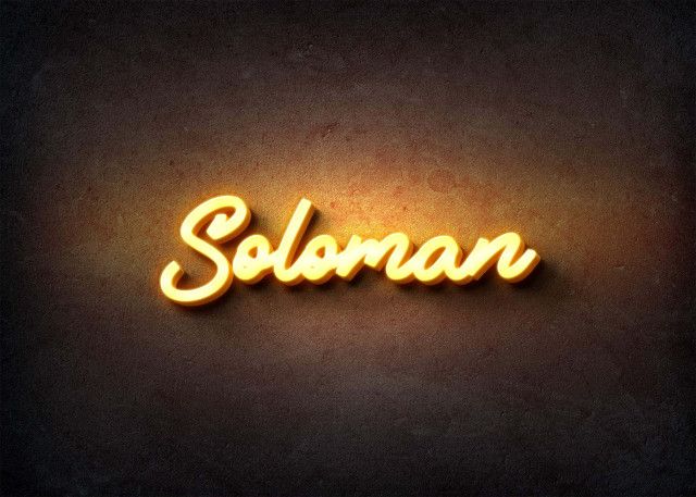Free photo of Glow Name Profile Picture for Soloman
