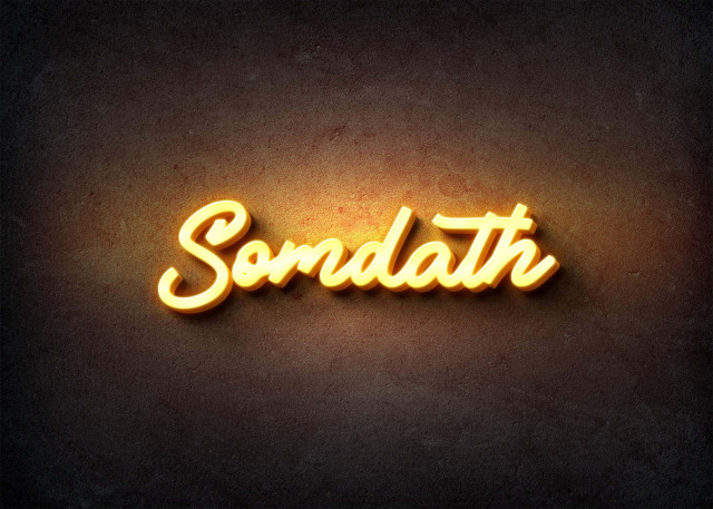 Free photo of Glow Name Profile Picture for Somdath