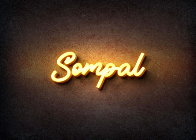 Free photo of Glow Name Profile Picture for Sompal