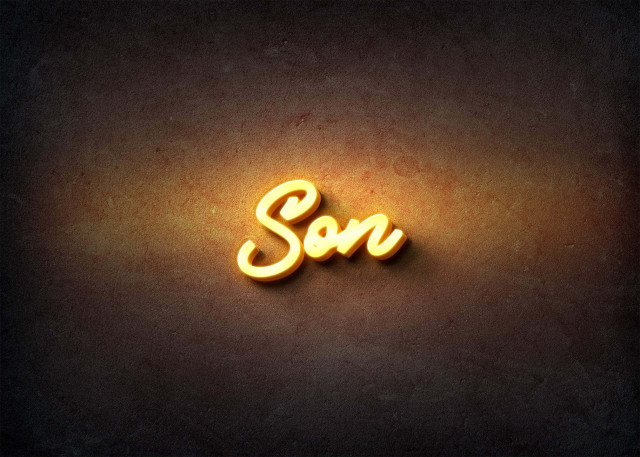 Free photo of Glow Name Profile Picture for Son