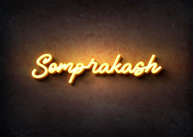Free photo of Glow Name Profile Picture for Somprakash