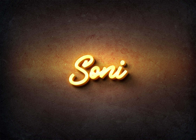 Free photo of Glow Name Profile Picture for Soni