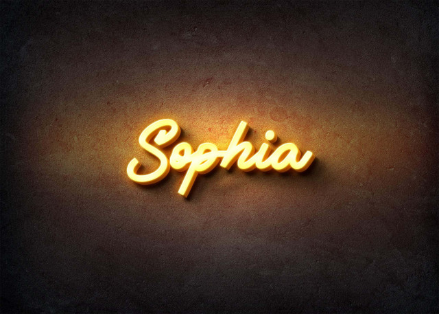 Free photo of Glow Name Profile Picture for Sophia