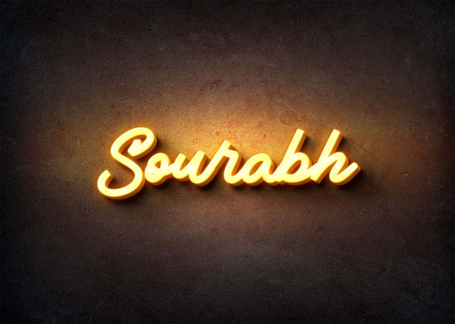 Free photo of Glow Name Profile Picture for Sourabh