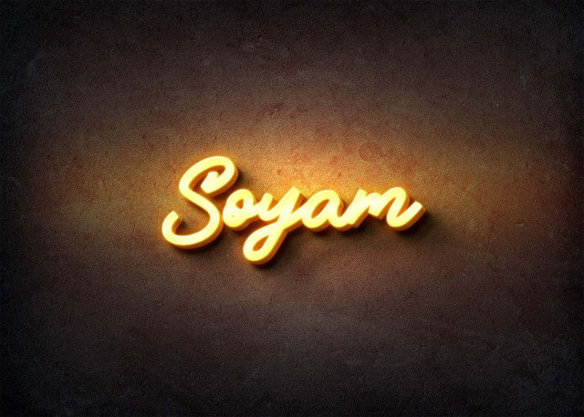 Free photo of Glow Name Profile Picture for Soyam