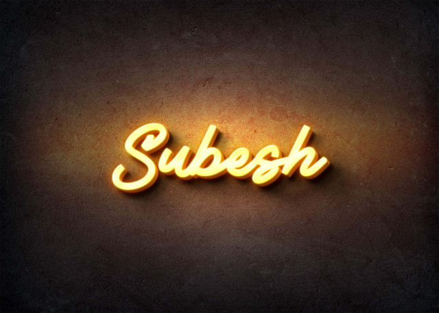 Free photo of Glow Name Profile Picture for Subesh
