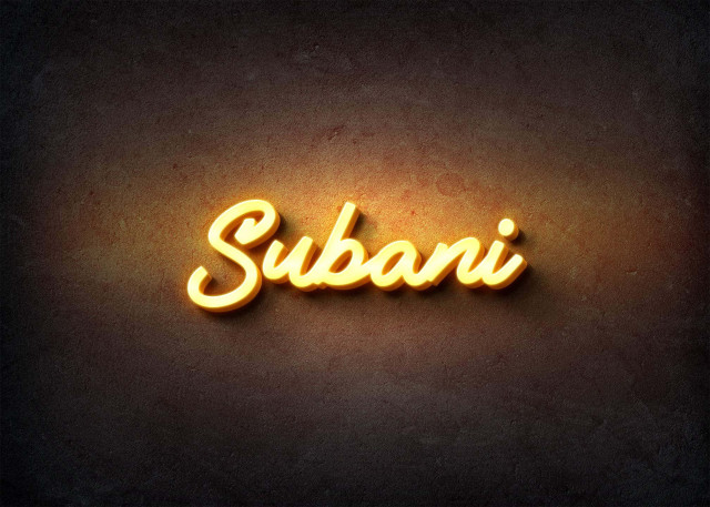 Free photo of Glow Name Profile Picture for Subani