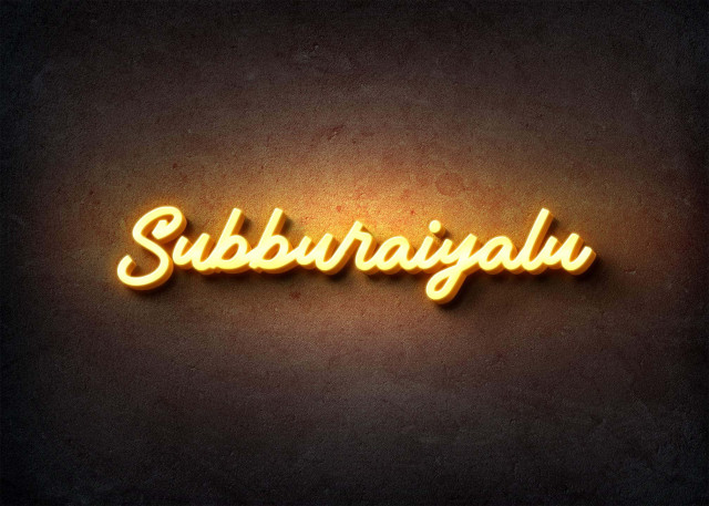 Free photo of Glow Name Profile Picture for Subburaiyalu