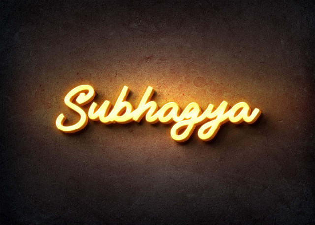 Free photo of Glow Name Profile Picture for Subhagya