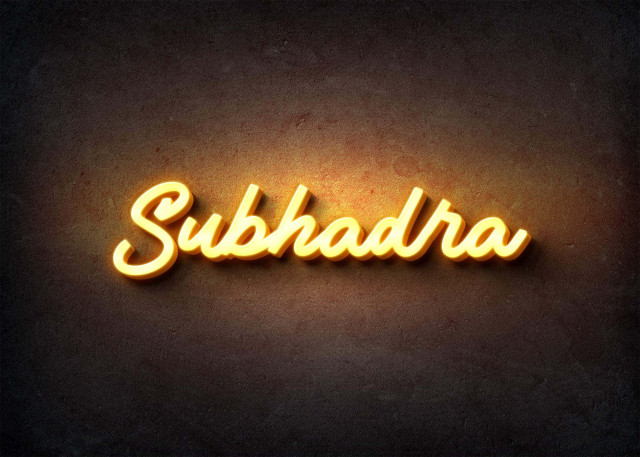 Free photo of Glow Name Profile Picture for Subhadra