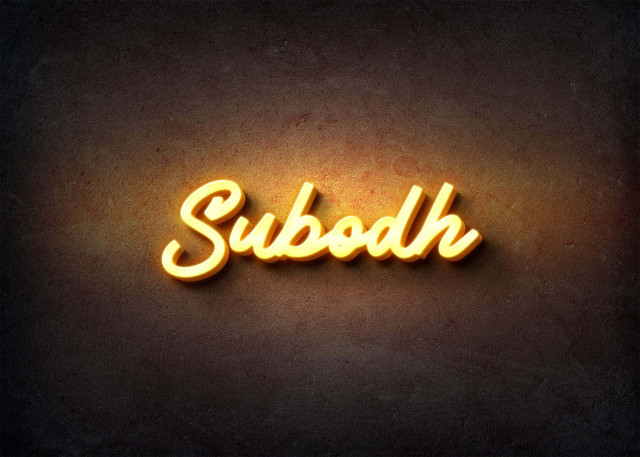 Free photo of Glow Name Profile Picture for Subodh
