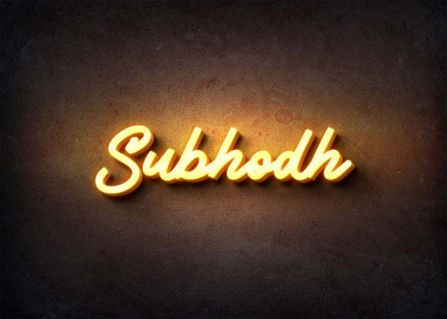 Free photo of Glow Name Profile Picture for Subhodh