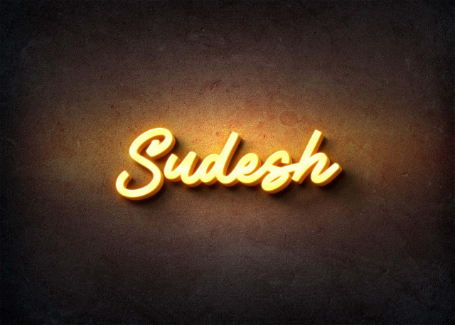 Free photo of Glow Name Profile Picture for Sudesh