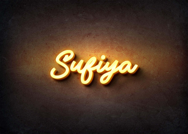 Free photo of Glow Name Profile Picture for Sufiya