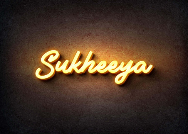 Free photo of Glow Name Profile Picture for Sukheeya