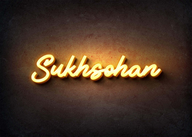Free photo of Glow Name Profile Picture for Sukhsohan