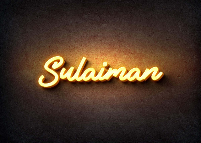 Free photo of Glow Name Profile Picture for Sulaiman