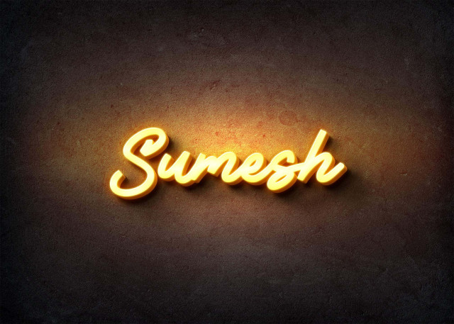 Free photo of Glow Name Profile Picture for Sumesh