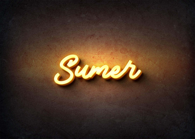Free photo of Glow Name Profile Picture for Sumer