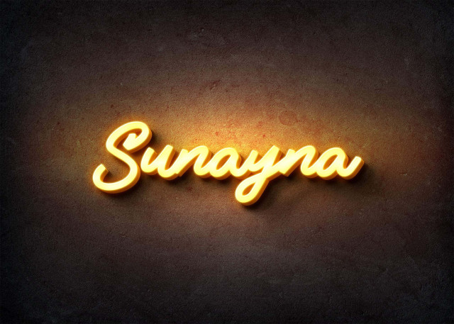 Free photo of Glow Name Profile Picture for Sunayna