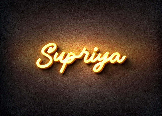 Free photo of Glow Name Profile Picture for Supriya