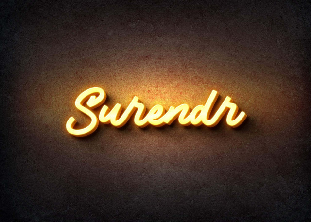 Free photo of Glow Name Profile Picture for Surendr