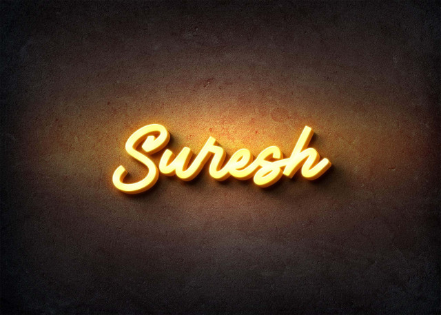 Free photo of Glow Name Profile Picture for Suresh