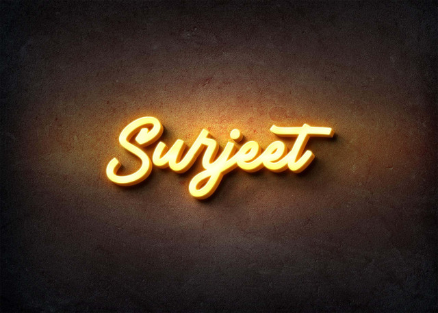 Free photo of Glow Name Profile Picture for Surjeet