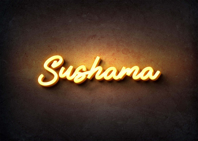 Free photo of Glow Name Profile Picture for Sushama