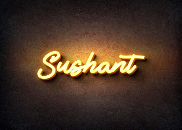 Free photo of Glow Name Profile Picture for Sushant