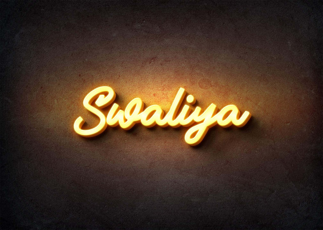 Free photo of Glow Name Profile Picture for Swaliya