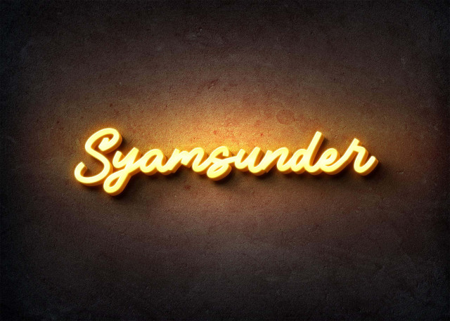 Free photo of Glow Name Profile Picture for Syamsunder