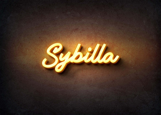Free photo of Glow Name Profile Picture for Sybilla