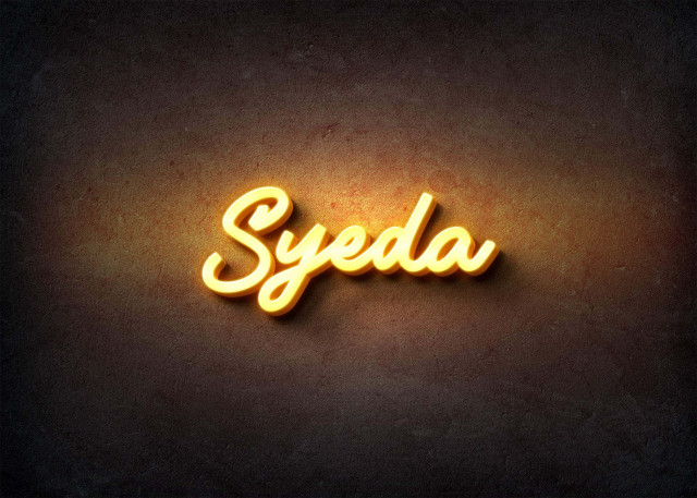 Free photo of Glow Name Profile Picture for Syeda