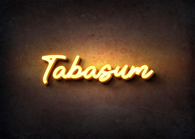 Free photo of Glow Name Profile Picture for Tabasum