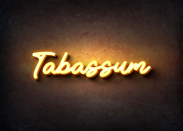 Free photo of Glow Name Profile Picture for Tabassum