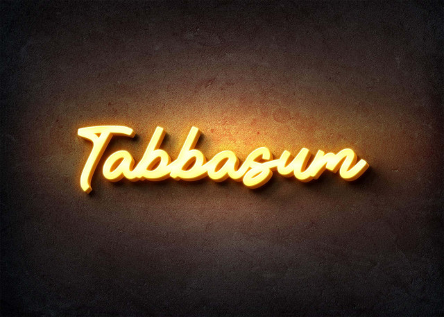 Free photo of Glow Name Profile Picture for Tabbasum