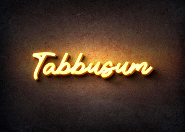 Free photo of Glow Name Profile Picture for Tabbusum