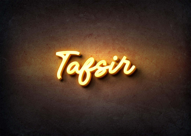 Free photo of Glow Name Profile Picture for Tafsir