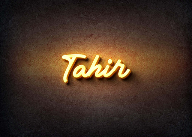 Free photo of Glow Name Profile Picture for Tahir