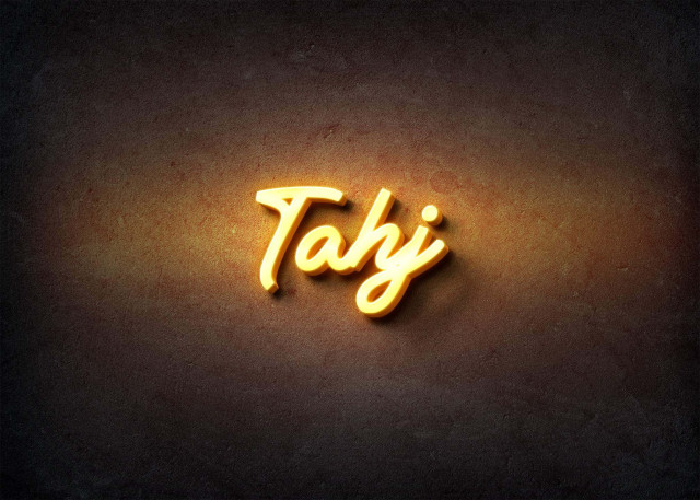 Free photo of Glow Name Profile Picture for Tahj