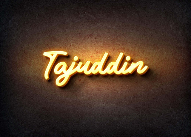 Free photo of Glow Name Profile Picture for Tajuddin