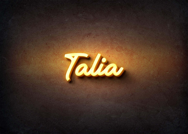 Free photo of Glow Name Profile Picture for Talia