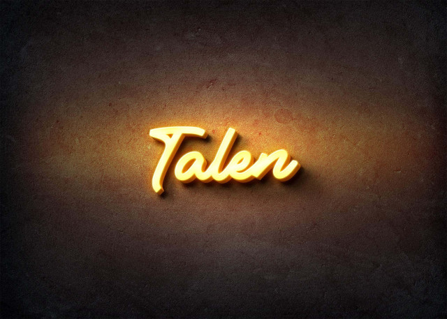 Free photo of Glow Name Profile Picture for Talen