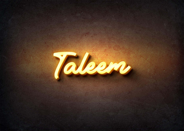 Free photo of Glow Name Profile Picture for Taleem