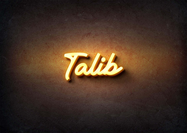 Free photo of Glow Name Profile Picture for Talib