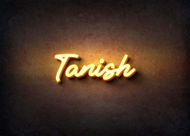 Free photo of Glow Name Profile Picture for Tanish