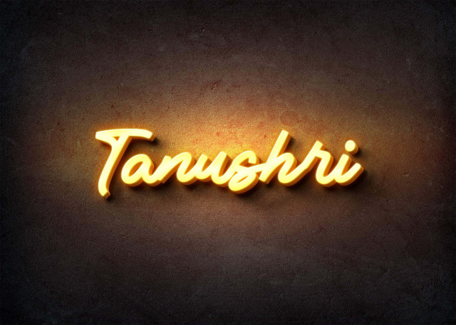 Free photo of Glow Name Profile Picture for Tanushri