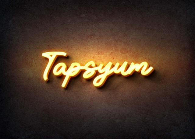 Free photo of Glow Name Profile Picture for Tapsyum