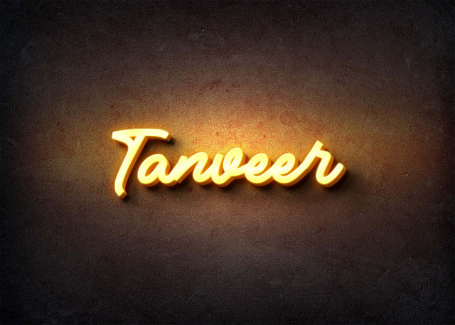 Free photo of Glow Name Profile Picture for Tanveer